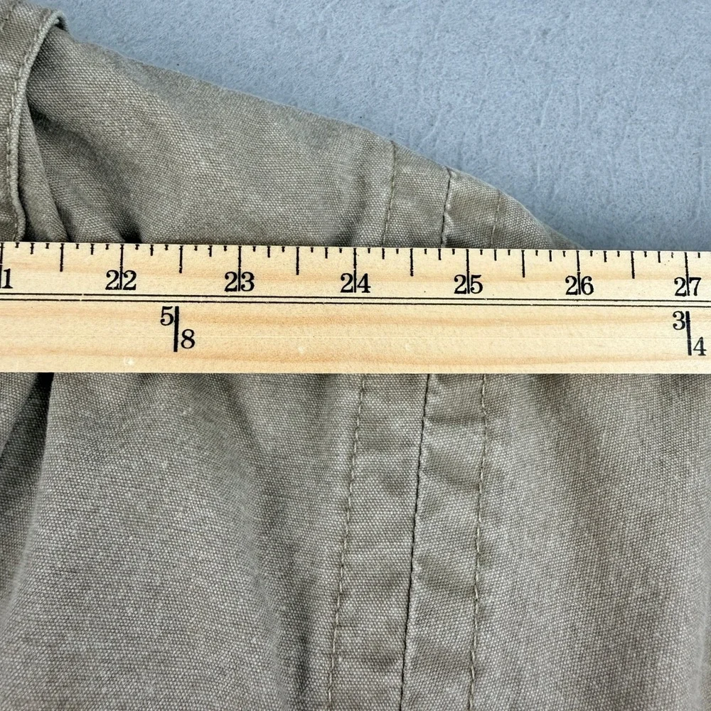 Eddie Bauer Mens XXL Tall Goose Down Bomber Jacket‎ Tan Cotton Plaid Lining Vtg